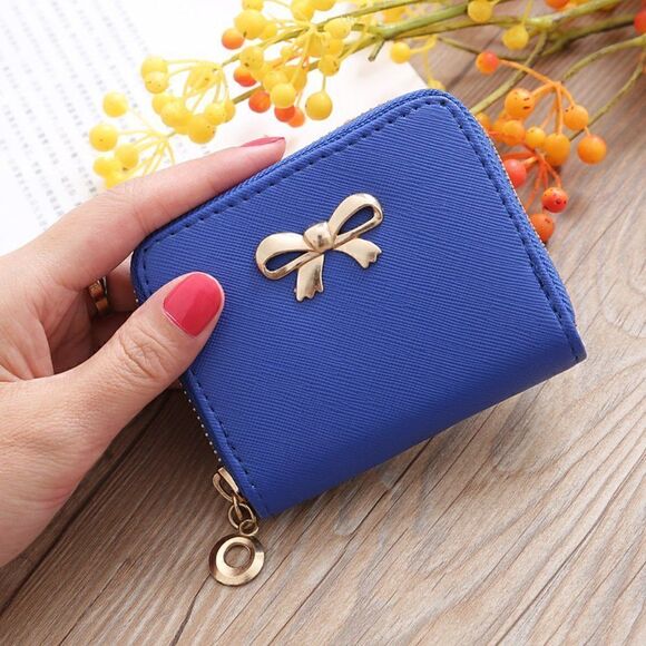 2/$21 Ladies Small Bow Tie Wallet - Picture 1 of 5